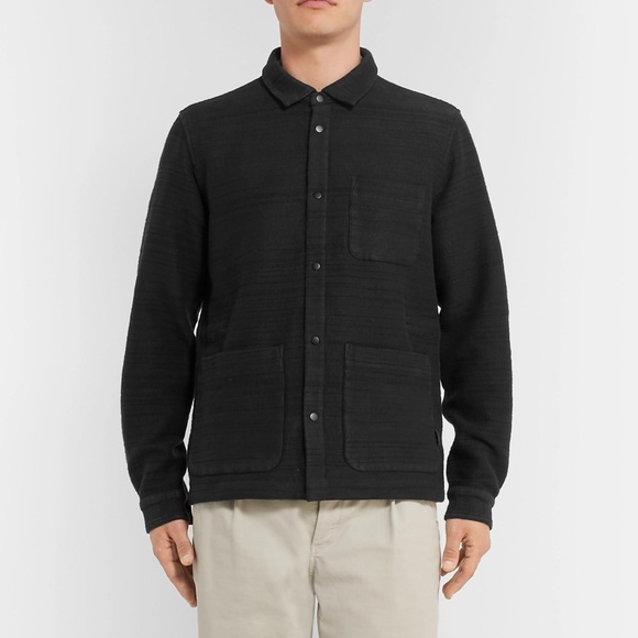 FOLK x MR. PORTER textured cotton-jersey jacket